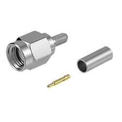 压接式连接器，SMA公头，用于RG316、RG174、RG188、低损耗100系列线缆的图片