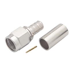 压接式连接器，SMA公头，镀镍，用于RG174、RG188、RG316线缆的图片