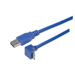 USB 3.0直角型线缆组件，下出线Micro-B/直通A型连接器，0.3米的图片