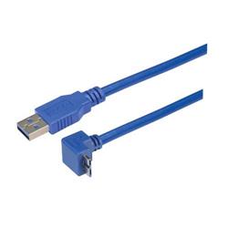 USB 3.0直角型线缆组件，上出线Micro-B/直通A型连接器，3米的图片