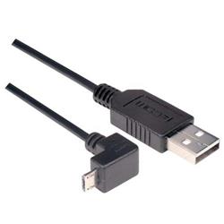 直角型USB线缆，直通A型公头/下出线Micro-B公头，3米的图片