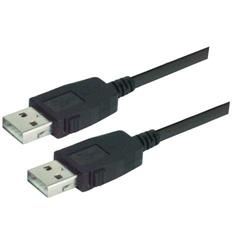 USB2.0 线缆组件, 自锁 A 型公头 / 自锁 A 型公头, 2.0m, 黑色的图片