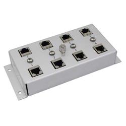 室内4端口10/100/1000 Base-T屏蔽式6类PoE浪涌保护器（避雷器）  - RJ45的图片