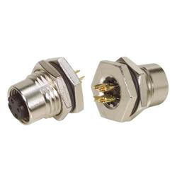 M12 4针母头焊接连接器的图片