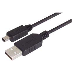 USB 2.0 特优型线缆组件, A 型公头 / Mini B4 型公头, 1.0m, 黑色的图片