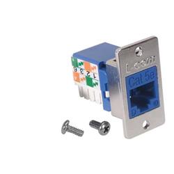 超 5 类 ECF型 Keystone 插座, 110 / RJ45 (8x8) 568A/B  蓝色的图片