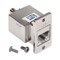 屏蔽式超 5 类 ECF型 Keystone 插座, 110 / RJ45 (8x8) 568A/B 银色的图片