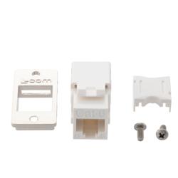 6类ECF Keystone插座，110/RJ45 EIA568A/B，白色的图片