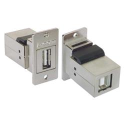 USB Keystone法兰面板安装耦合器，A型母头/B型母头，屏蔽的图片