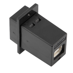 USB A 型母头 – B 型母头 适配器, 黑色的图片