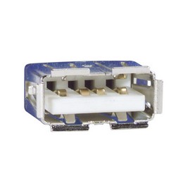 USB 2.0 面板安装耦合器, A 型母头 / 10in ( 25.4 cm) 引线, 黑色的图片