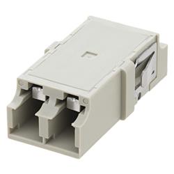 LC Internal Shutter Coupler, Duplex, No Flange, Beige的图片
