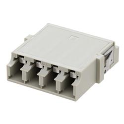 LC Internal Shutter Coupler, Quad, No Flange, Beige的图片