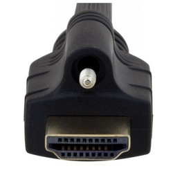 带锁紧螺丝HDMI A型公头至HDMI母头转接线的图片