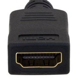 带锁紧螺丝HDMI A型公头至HDMI母头转接线的图片