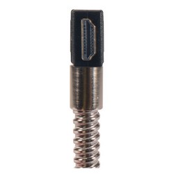 带以太网功能直角型金属铠装HDMI 线缆，公头/公头，0.5米的图片