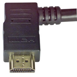 具有以太网功能的高速HDMI 线缆，公头/公头直角式向右出线，5.0m的图片