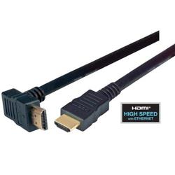 具有以太网功能的低烟无卤高速HDMI 线缆，公头/公头直角式向上出线，2.0m的图片