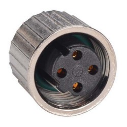 M12 4针D编码公头/母头线缆，1.0m的图片
