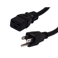 Server Power Cord - NEMA 5-15P to C19 - 15 Amp - 25 FT - Black的图片