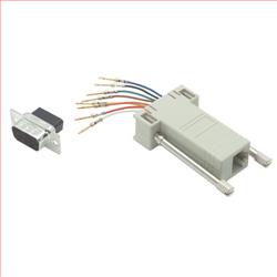 模块化适配器，DB9 公头 / RJ45 (8x8) 插座的图片