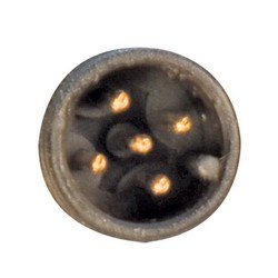 M12 5针A编码公头插座，IP69K级，后端安装式，带0.3米导线的图片