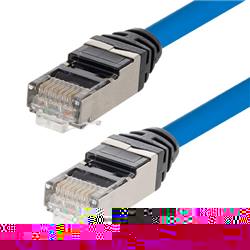 Category 6a Slim Ethernet Assembly, Shielded, CMP Plenum +105°C High Temp, Blue, 1.0Ft的图片