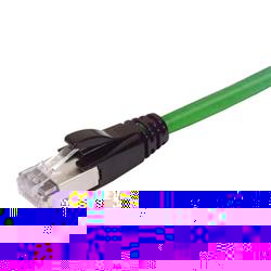 Plenum Rated Shielded Category 6a Cable, RJ45 / RJ45, 23AWG Solid, Green 25.0ft的图片