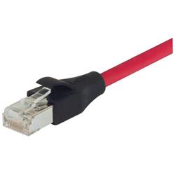 低烟无卤屏蔽超6类线缆，RJ45/RJ45，26AWG多股，红，30英尺（9.1米）的图片