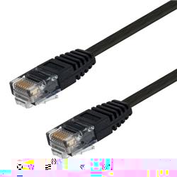 Category 6 Flat Patch Cable, RJ45 / RJ45, Black, 2.0 ft的图片