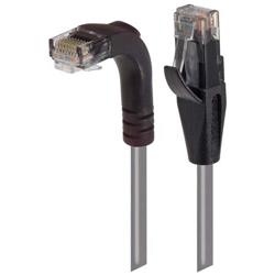 6类直角型RJ45以太网跳线，直通/直角下出线，灰，25英尺（7.6米）的图片