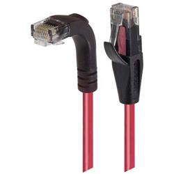 6类直角型RJ45以太网跳线，直通/直角下出线，红，1英尺（0.3米）的图片