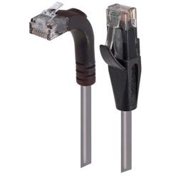 6类直角型RJ45以太网跳线，直通/直角上出线，灰，1英尺（0.3米）的图片
