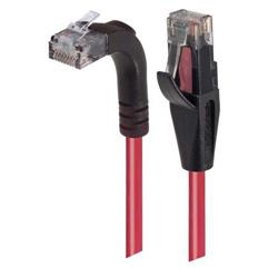 6类直角型RJ45以太网跳线，直通/直角上出线，红，5英尺（1.5米）的图片