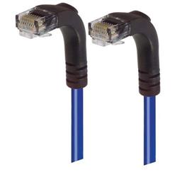 6类直角型RJ45以太网跳线，直角下出线/直角下出线，蓝，1英尺（0.3米）的图片