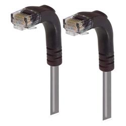 6类直角型RJ45以太网跳线，直角下出线/直角下出线，灰，1英尺（0.3米）的图片