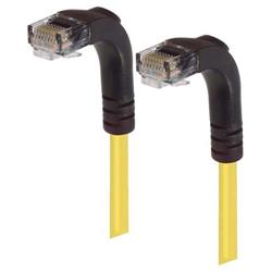 6类直角型RJ45以太网跳线，直角下出线/直角下出线，黄，1英尺（0.3米）的图片
