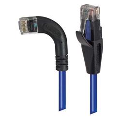 6类直角型RJ45以太网跳线，直通/直角左出线，蓝，10英尺（3米）的图片