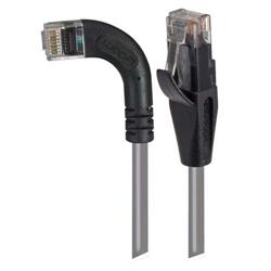 6类直角型RJ45以太网跳线，直通/直角左出线，灰，1英尺（0.3米）的图片