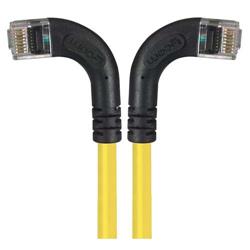 6类直角型RJ45以太网跳线，直角左出线/直角右出线，黄，3英尺（0.9米）的图片