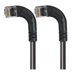 6类直角型RJ45以太网跳线，直角左出线/直角左出线，黑，20英尺（6.1米）的图片