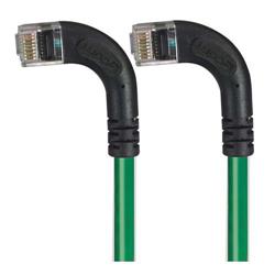 6类直角型RJ45以太网跳线，直角左出线/直角左出线，绿，10英尺（3米）的图片