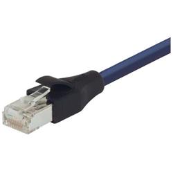 屏蔽6类线缆，RJ45/RJ45，PVC护套，蓝，1英尺（0.3米）的图片