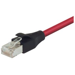 屏蔽6类线缆，RJ45/RJ45，低烟无卤外被，红，25英尺（7.6米）的图片