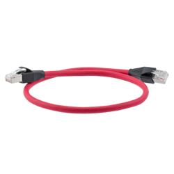 7类 10G级以太网线缆组件，S/FTP屏蔽双绞线对，RJ45公头/公头，26AWG多股导线，LSZH护套，红色，5米的图片