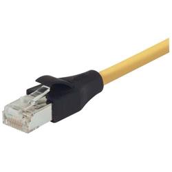 超5类屏蔽EIA568标准跳线，RJ45/RJ45，黄，1英尺（0.3米）的图片