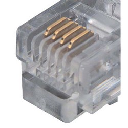 5类USOC-4跳线，RJ11水晶头/RJ11，1英尺（0.3米）的图片