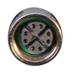 超6类M12 8针X编码SF/UTP工业级线缆，M12公头/M12母头，10米的图片