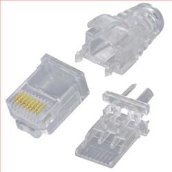 超6类RJ45插头（8×8），带护套，100件/袋的图片