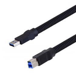 塑料铠装USB 3.0线缆，A型/B型，长度1.5米的图片
